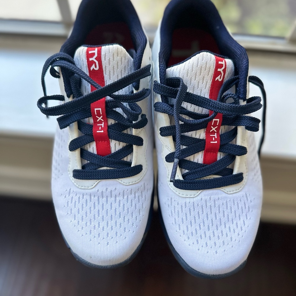 TYR White and Red Athletic Shoes